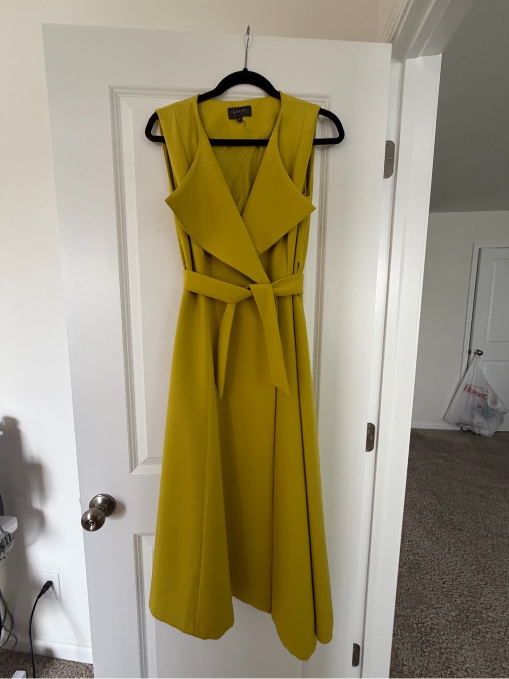 Garcia Sleeveless Belted Midi Coat Dress  Size S